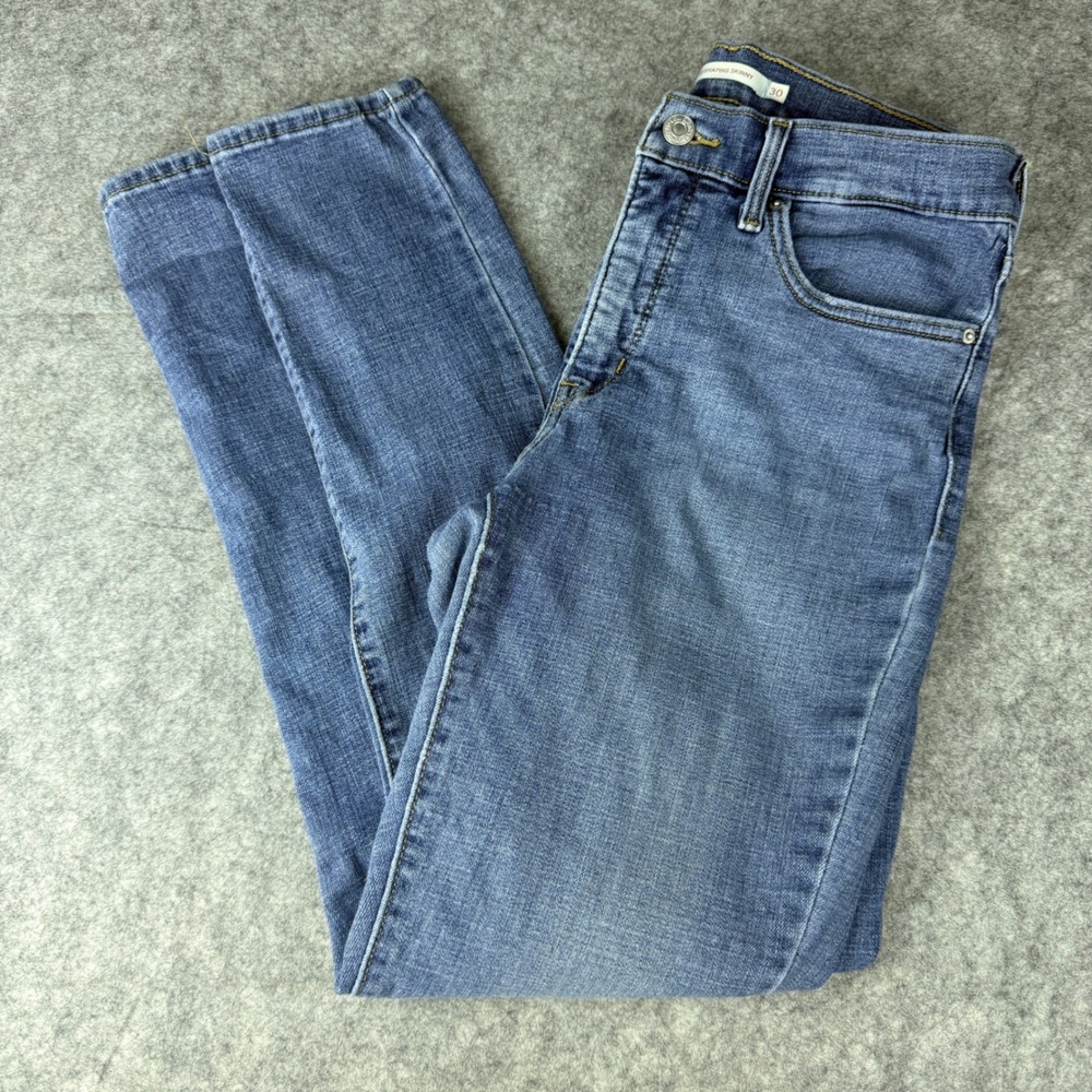 Levis 311 Shaping Skinny Jeans Medium Wash Blue Denim Size 30